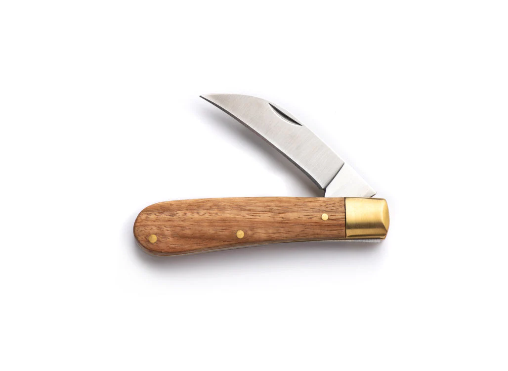 Whitby Stainless Steel Pruning Knife (2.5") - Wooden handle - Image 2