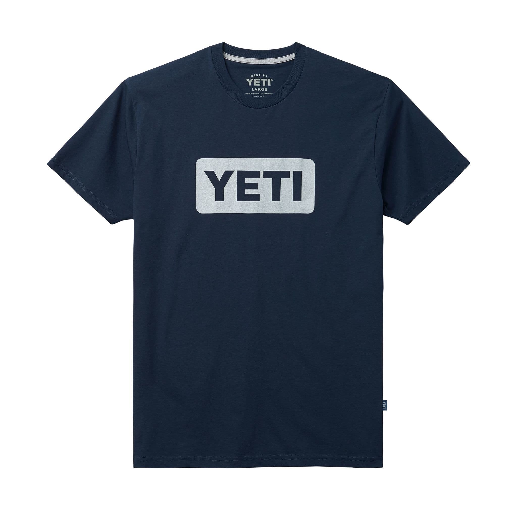 YETI Logo Badge Premium Short Sleeve T-Shirt - Navy / White