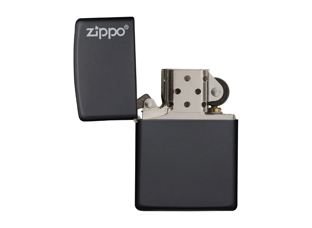Zippo Classic Black Matte Lighter with Zippo Logo - Image 2