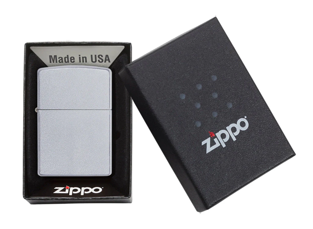 Zippo Classic Satin Chrome Lighter - Image 3