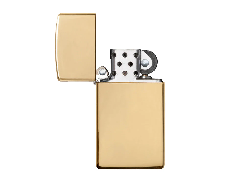 Zippo Slim High Polish Brass Lighter - Image 2