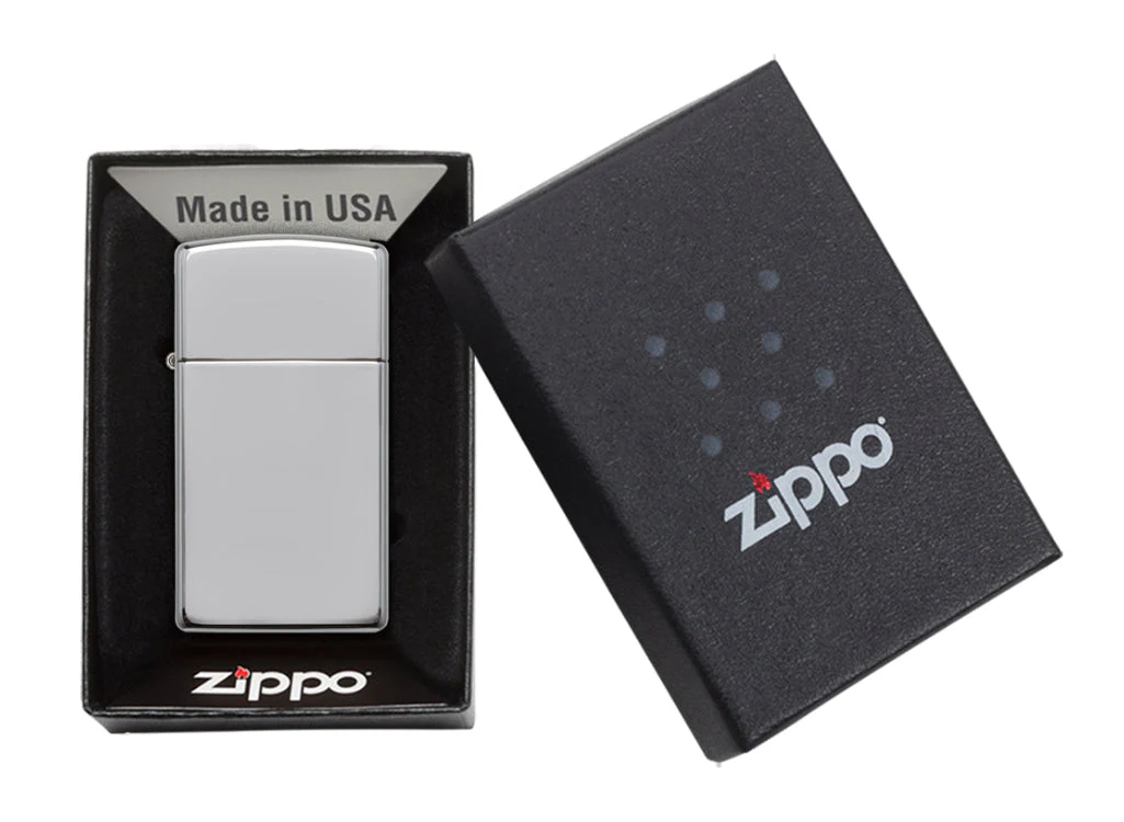 Zippo Slim High Polish Chrome Lighter - Image 3